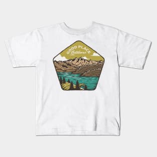 Lake Nature Outdoor Illustration Kids T-Shirt